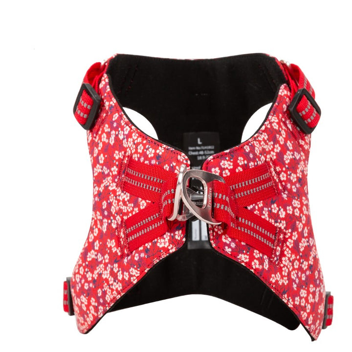 True Love Floral Doggy Harness - Red` XS