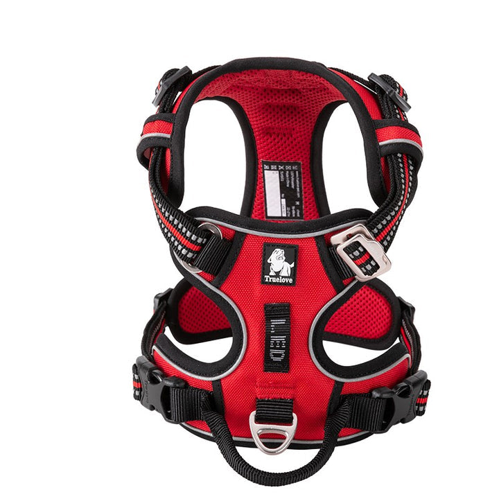 True Love No Pull Explosion Proof Dog Harness - Red` M