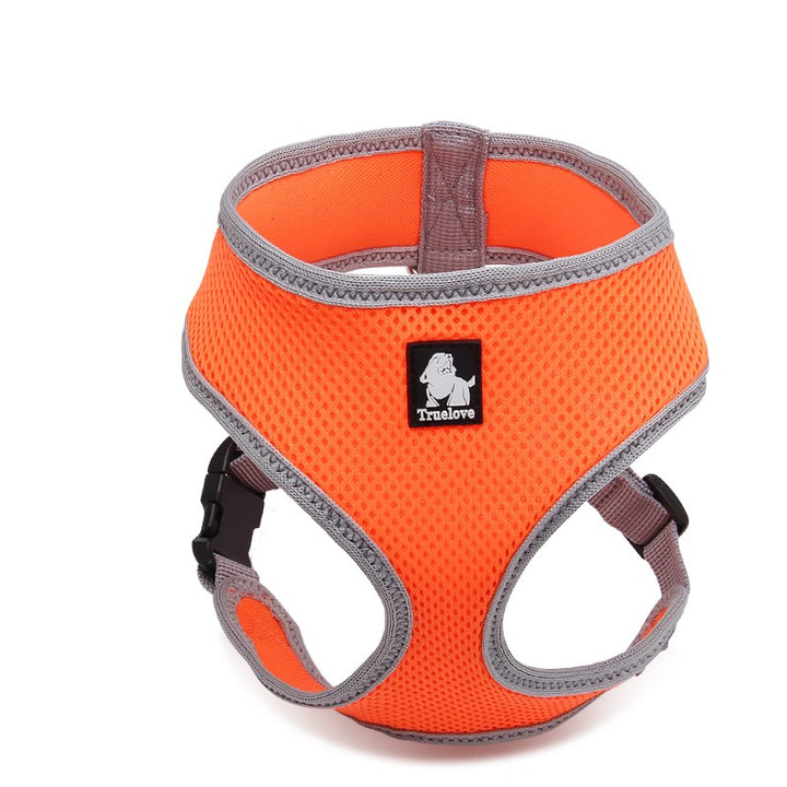 Dog Harness with Steel D Ring - Orange` XS