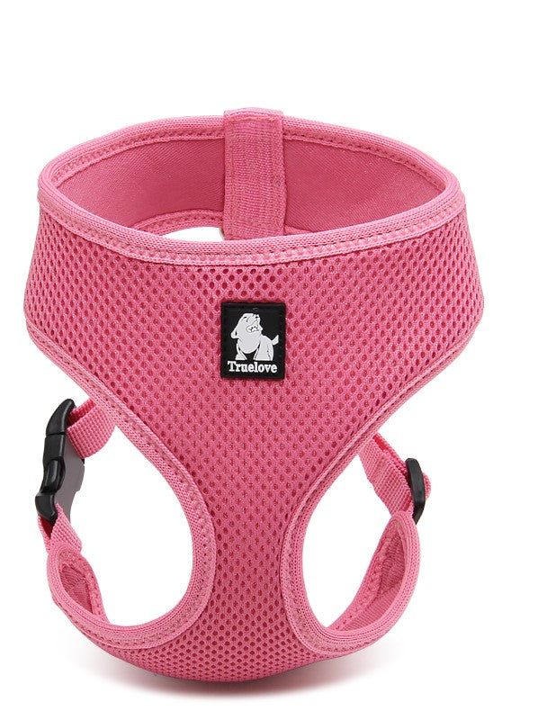 Dog Harness with Steel D Ring - Pink` M