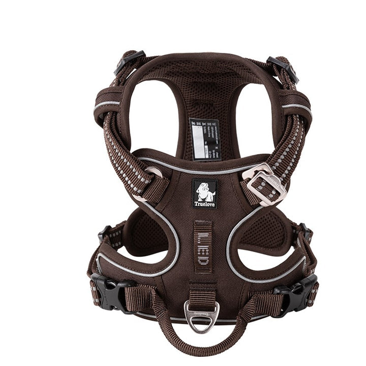 True Love No Pull Explosion Proof Dog Harness - Brown` S