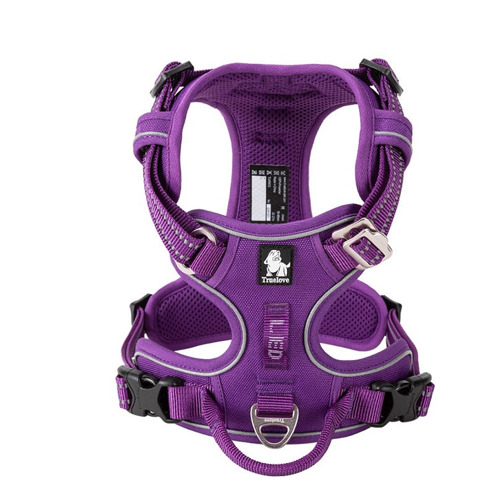 True Love No Pull Explosion Proof Dog Harness - Purple` XS