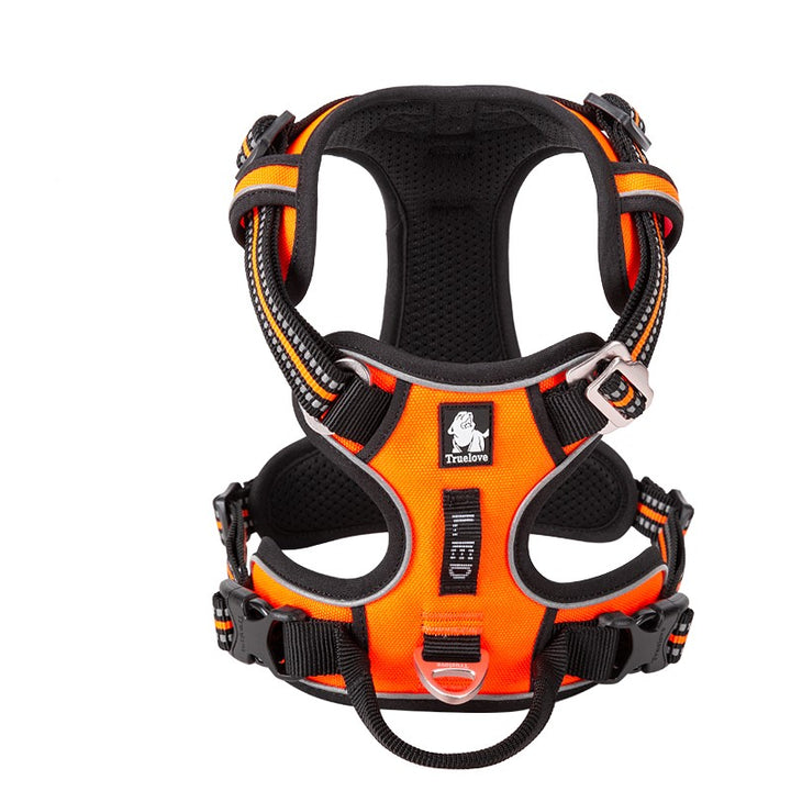 True Love No Pull Explosion Proof Dog Harness - Orange` S