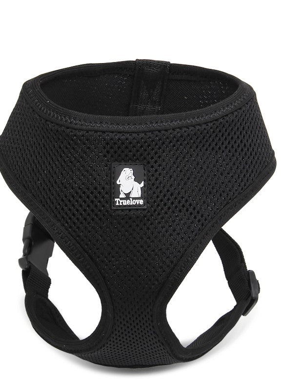 Dog Harness with Steel D Ring - Black` M