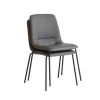 Levede Stackable Dining Chairs Kitchen Grey