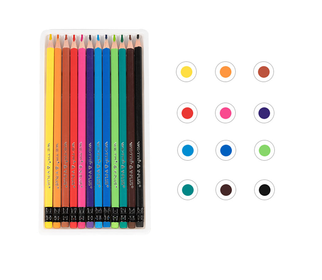 Yplus Erasable Color Pencil with Eraser