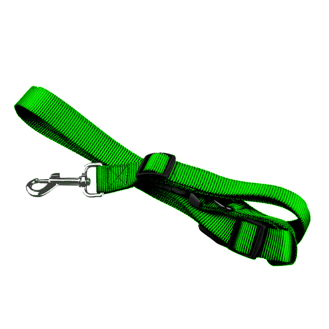 Adjustable Dog Hands Free Leash Waist Green