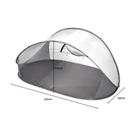 Mountview Pop Up Tent Camping Beach Grey