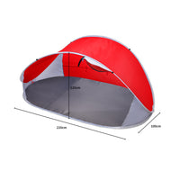 Mountview Pop Up Tent Camping Beach Red