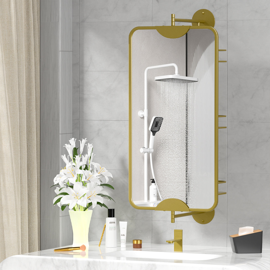 Yezi 360? Swivel Bathroom Wall Mirrors with Storage