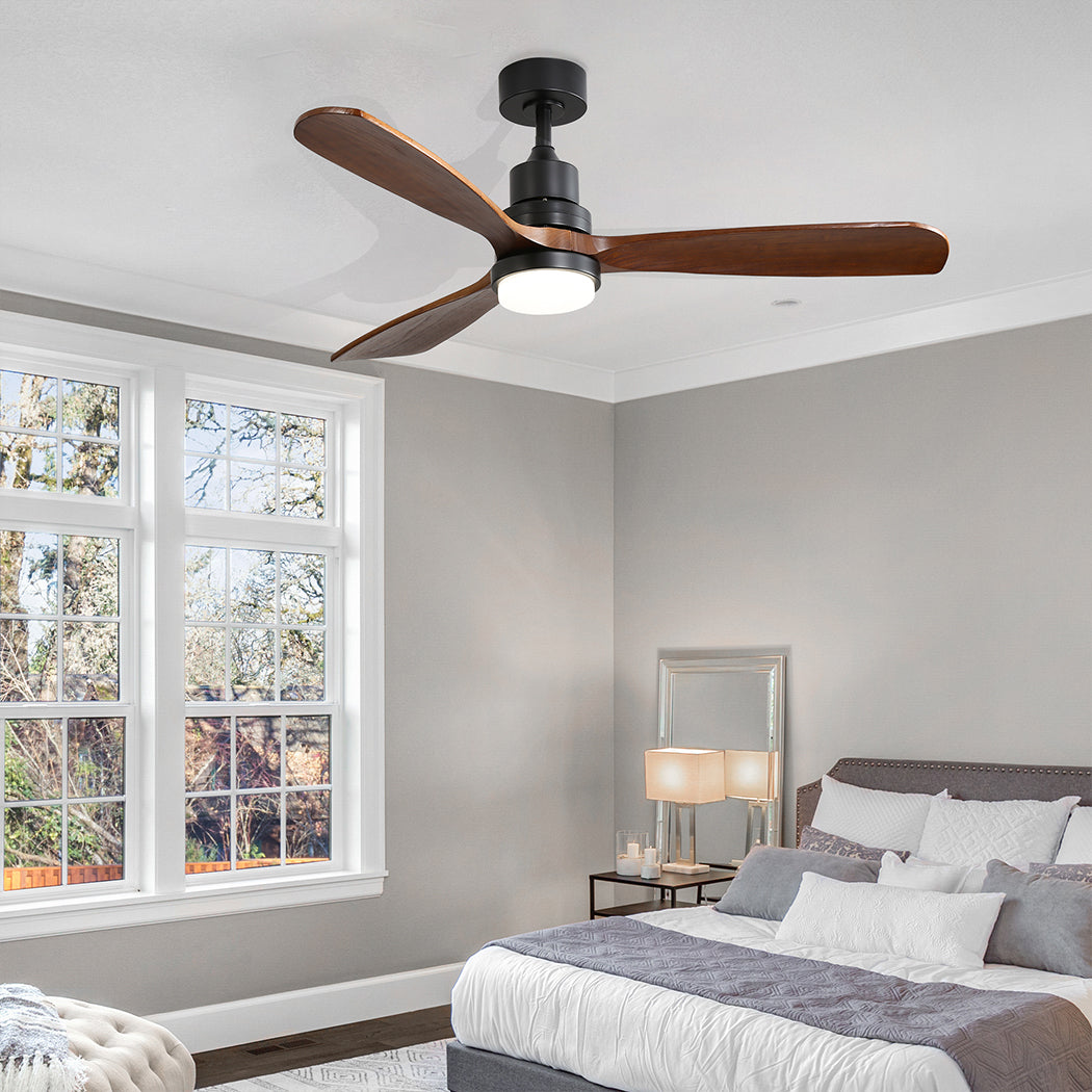 Spector 52'' Wood Ceiling Fan DC Motor Walnut