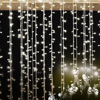 EMITTO LED Curtain Fairy Lights Wedding 3*3m Cool White 3x3 Meter