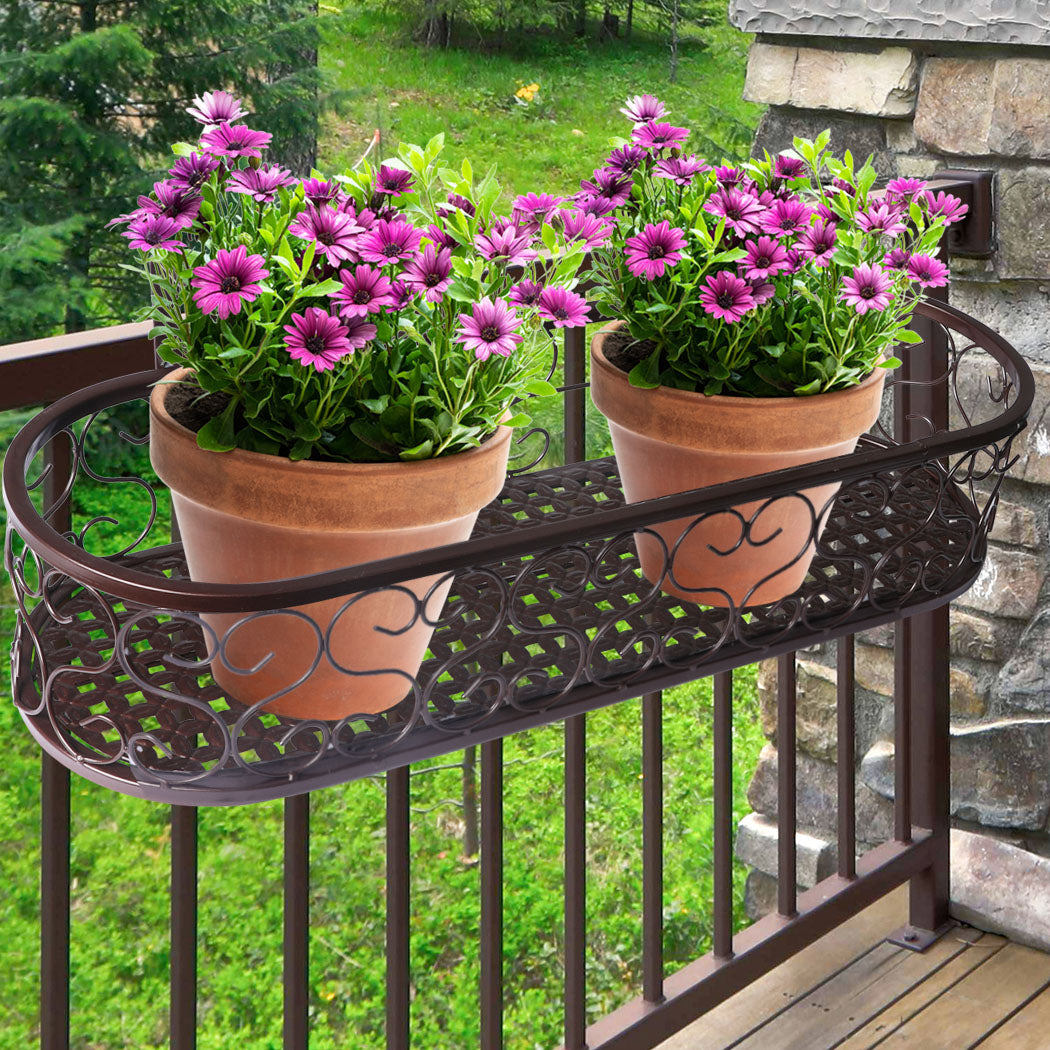 Levede Plant Stand Outdoor Indoor Home Bronze Oval