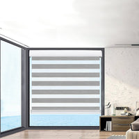 Marlow Blackout Zebra Roller Blind Curtains 210x210 Grey