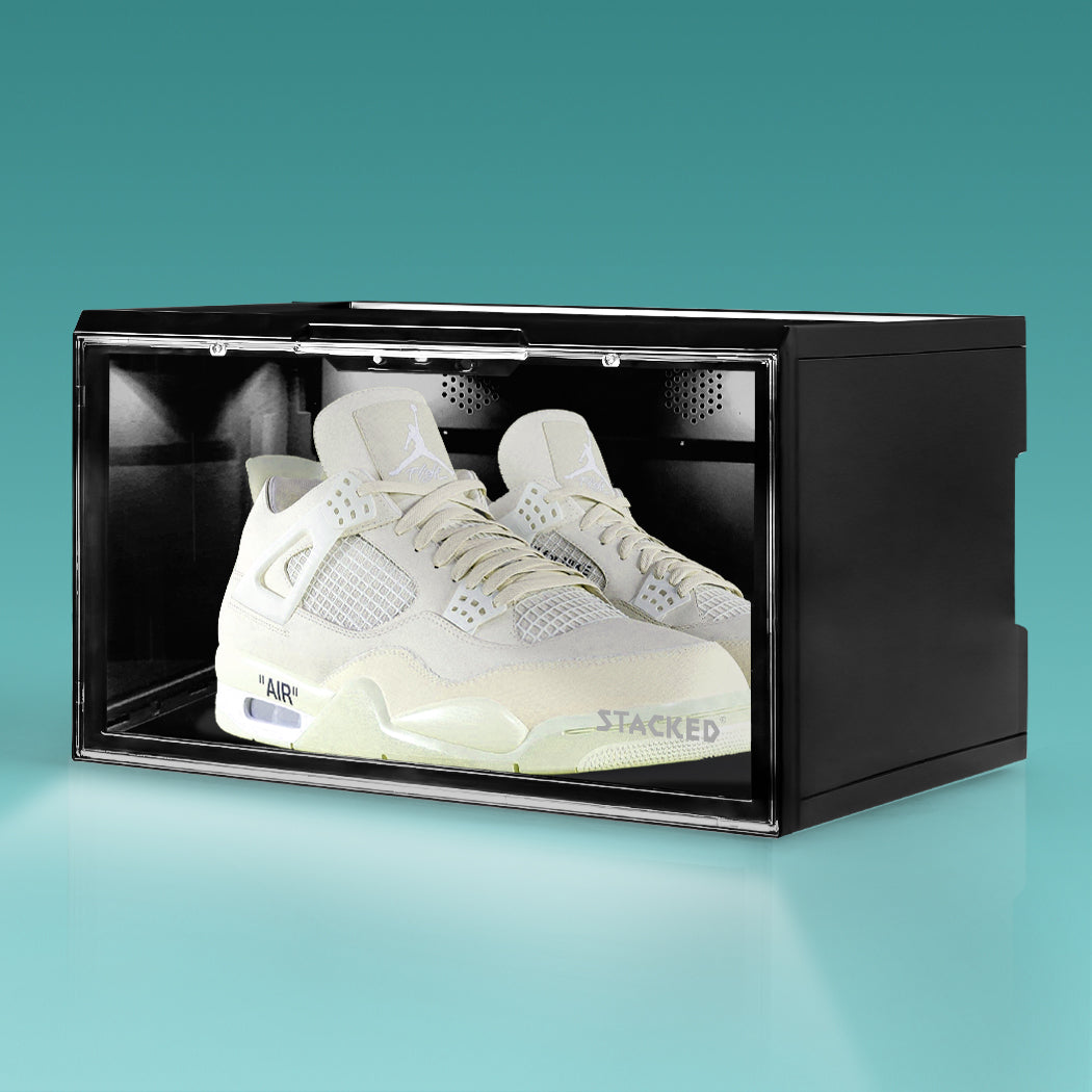 Stacked Shoe Storage Box LED Sneaker 1PC Black`White`Clear