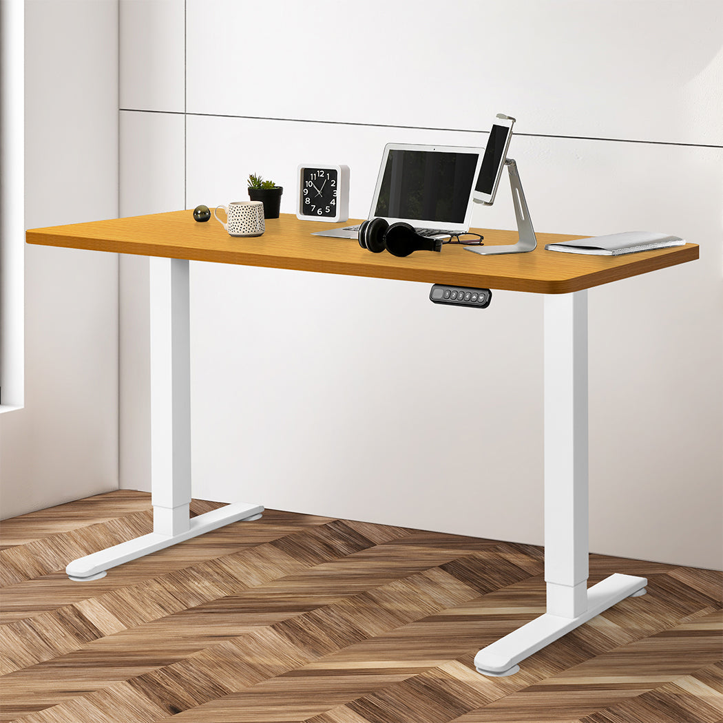 Levede Motorised Standing Desk Adjustable 140cm Natural 1000x 1MM