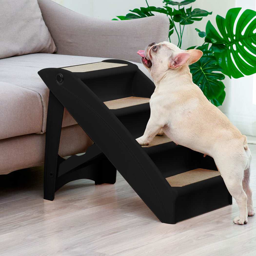 PaWz Pet Ramp Indoor Dog Steps Stair Black