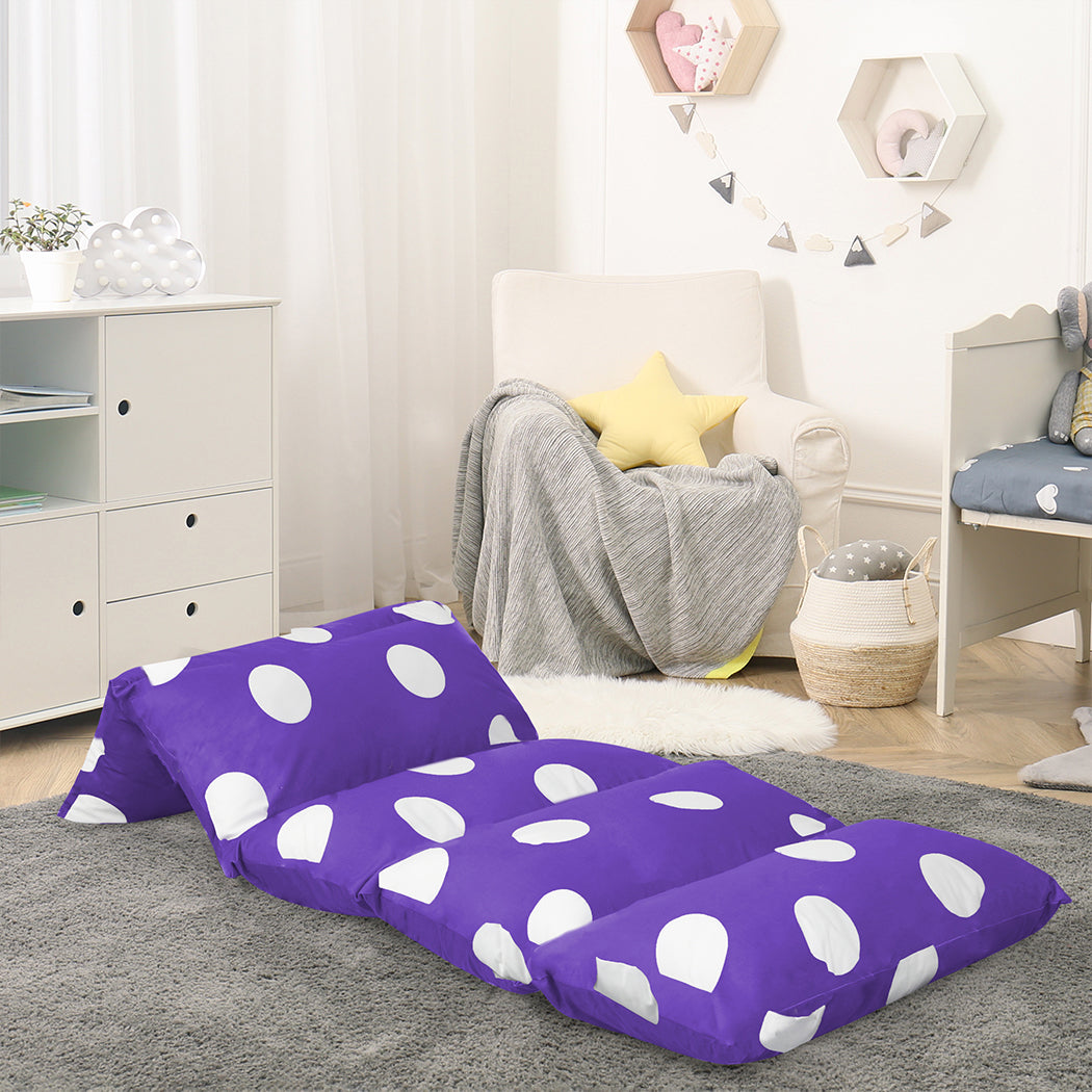 Dreamz Foldable Mattress Kids Pillow Purple Large