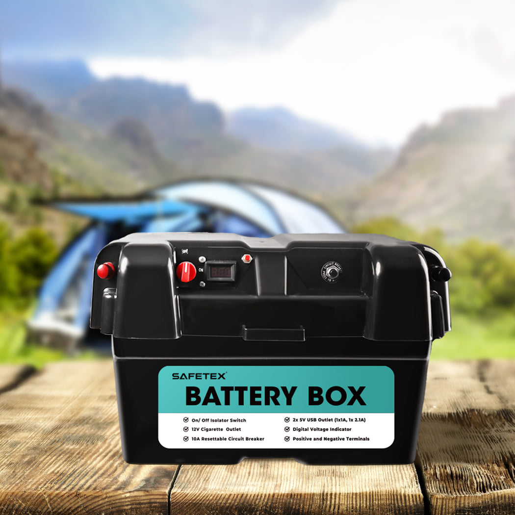 Safetex 12V AGM Battery Box Portable
