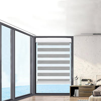 Marlow Blackout Zebra Roller Blind Curtains 60x210 Grey