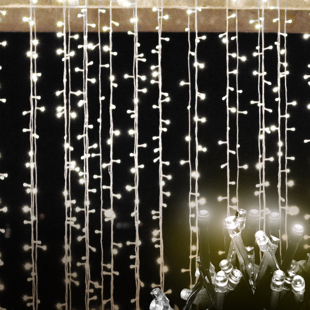 EMITTO LED Curtain Fairy Lights Wedding 3*2m Cool White 3x2 Meter