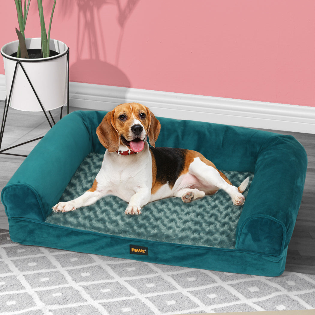 PaWz Pet Bed Sofa Dog Beds Bedding Soft M Blue Medium