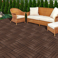 Marlow x10 Floor Tiles Plastic Decking Coffee