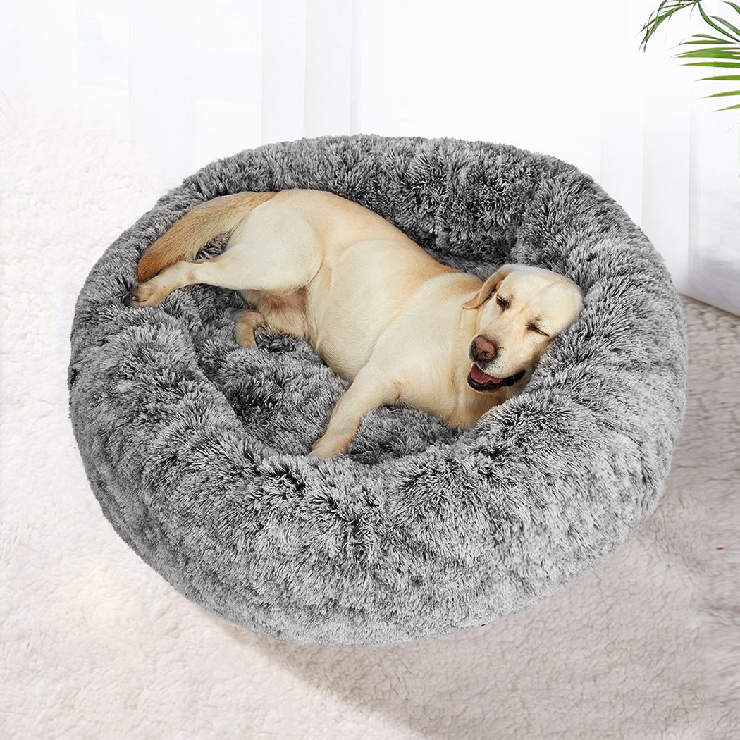 PaWz Pet Bed Cat Dog Donut Nest Calming XL Charcoal X-Large