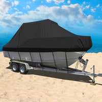 Boat Cover 14-16 FT Trailerable Weatherproof Black 16FT