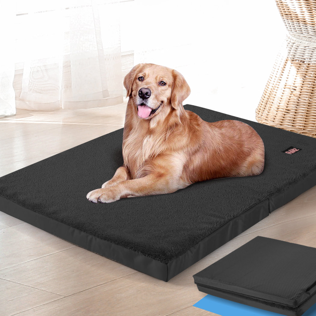 PaWz Pet Bed Foldable Dog Puppy Beds Black Medium