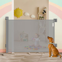 BoPeep Retractable Baby Safety Gates 300cm Grey 300 cm