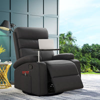 Levede Massage Chair Recliner 360 Swivel Black