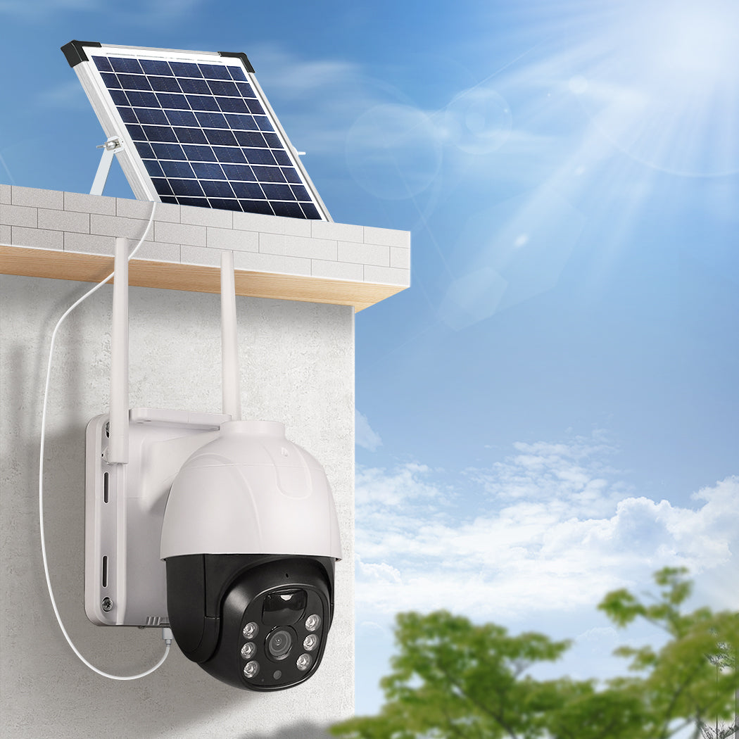 Solar Powered Security Camera Wireless White