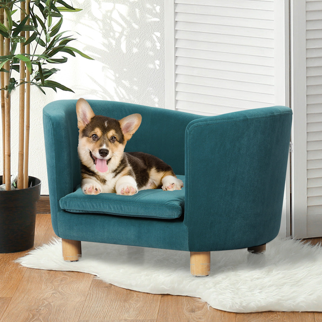 PaWz Pet Sofa Bed Dog Warm Soft Lounge Blue