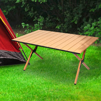 Levede Folding Camping Table Portable Oak