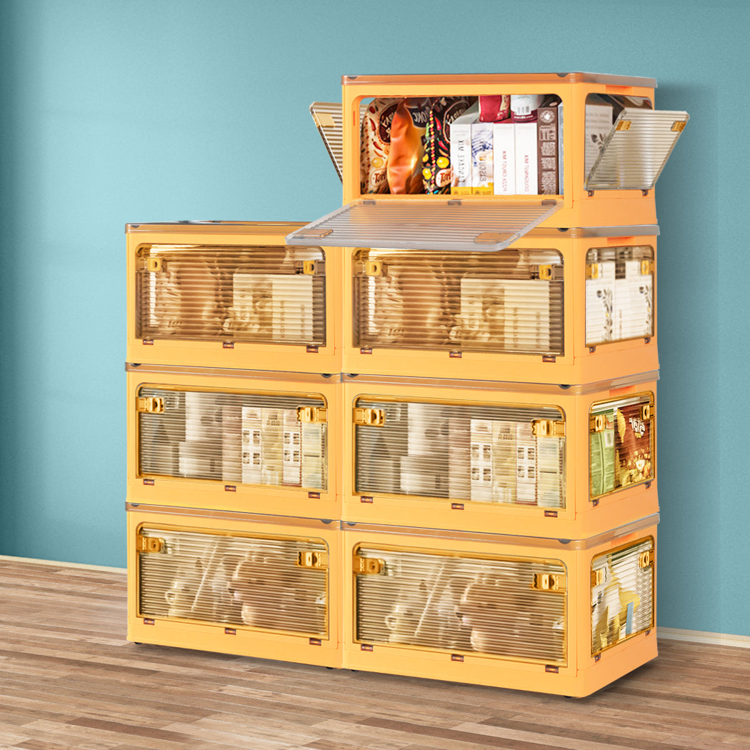 Storage Organiser Large Box Stackable M Orange Medium