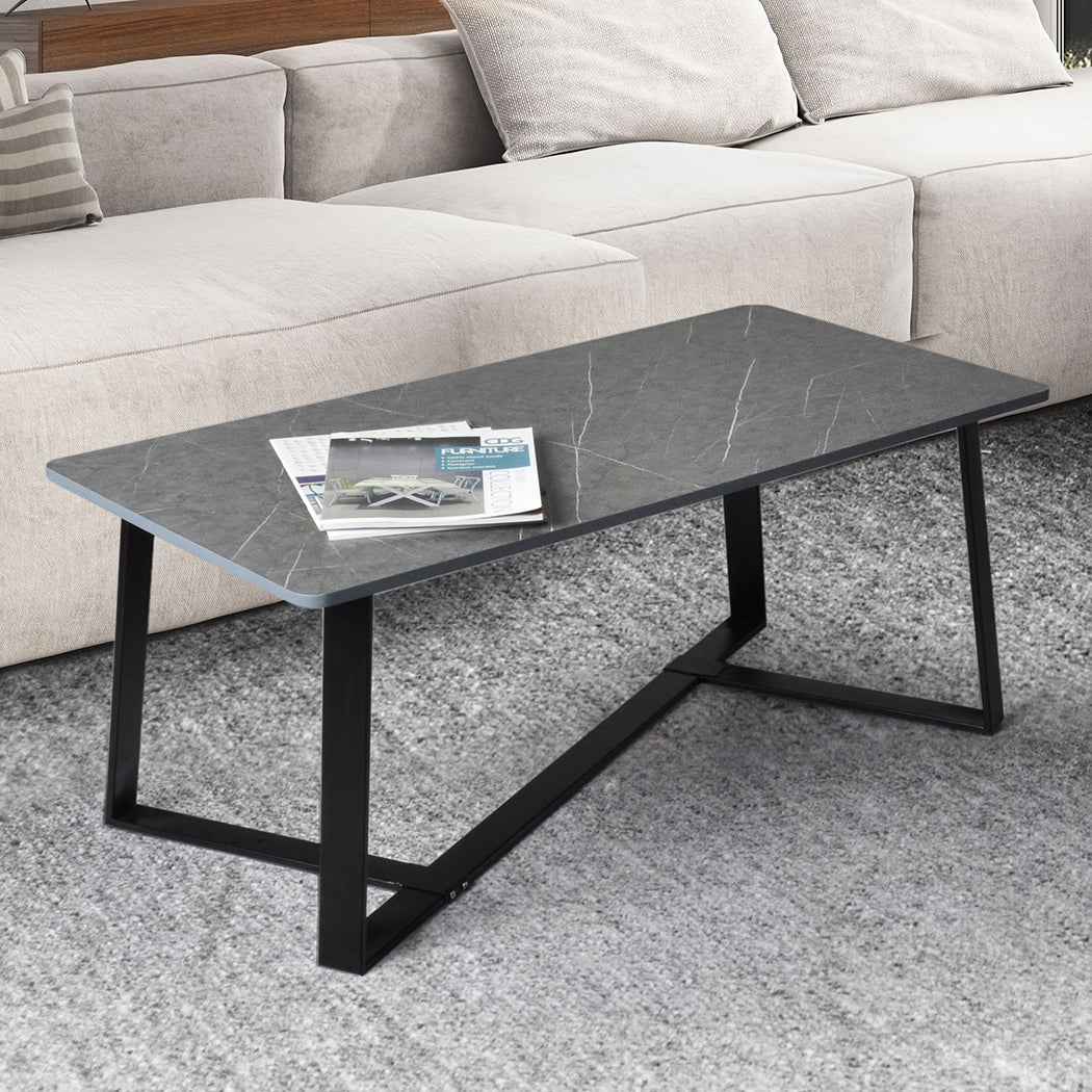 Levede Coffee Table Side Table Teapoy Black