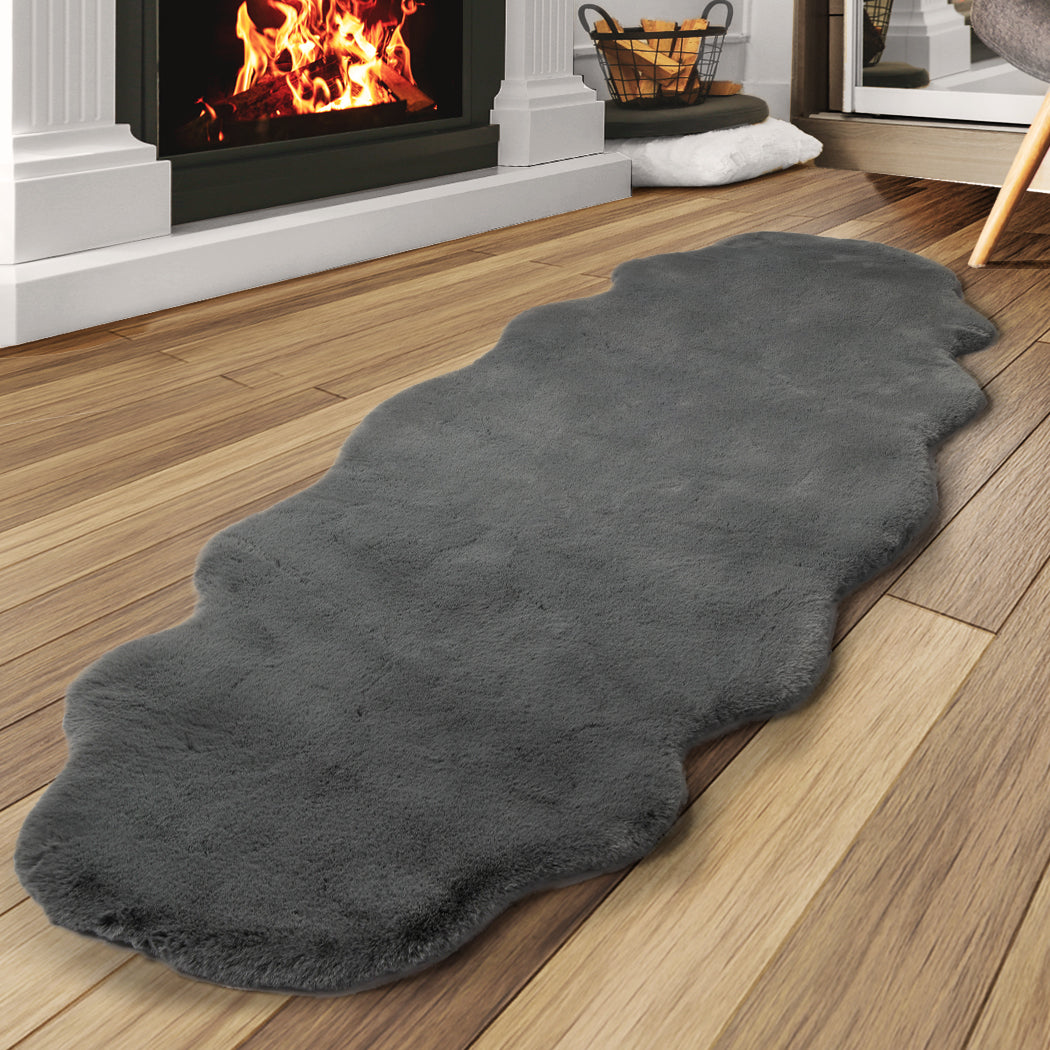 Marlow Floor Rug Area Rugs Cloud Fluffy 80X200cm Grey