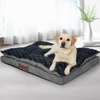 Dog Calming Bed Warm Soft Plush Comfy XL Grey X-Large