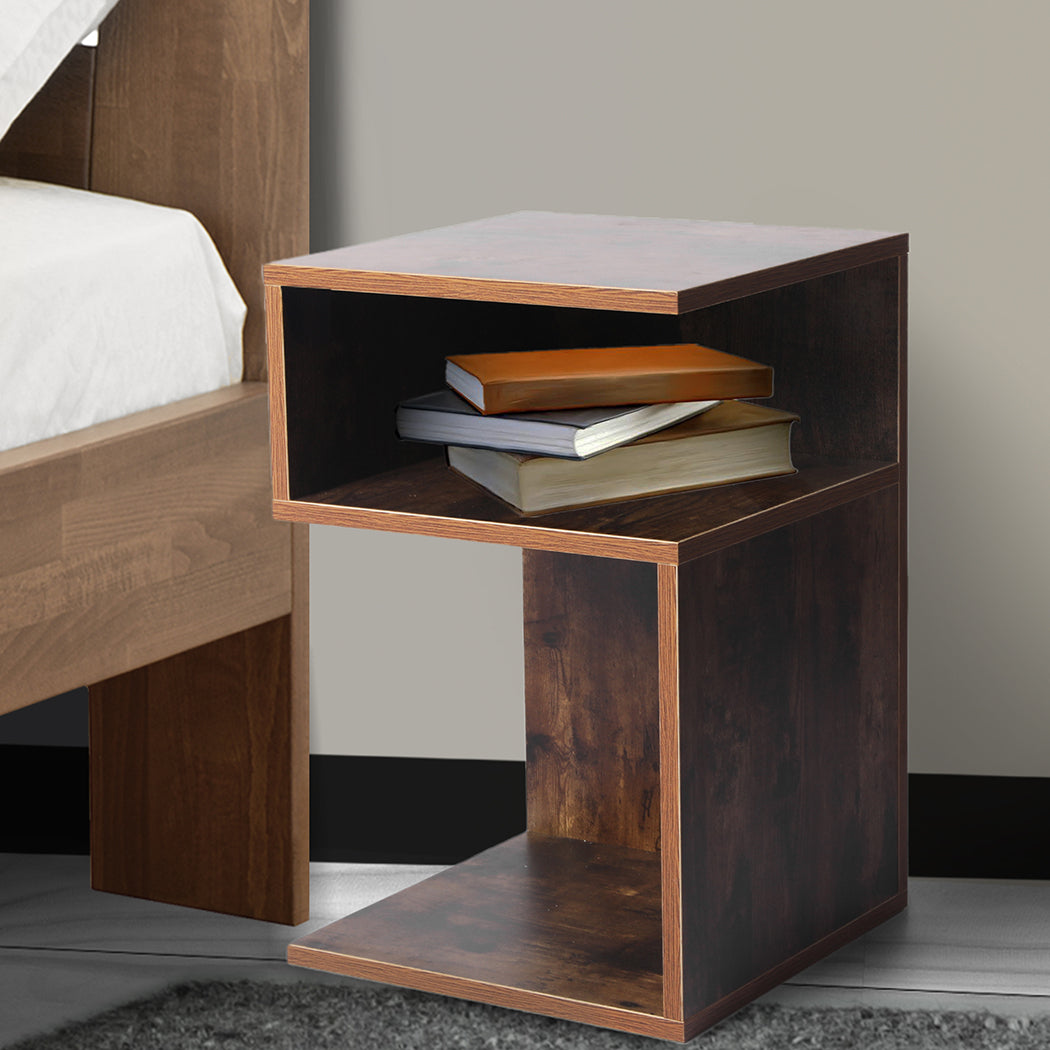 Levede 2x Bedside Tables Wood Side End Oak