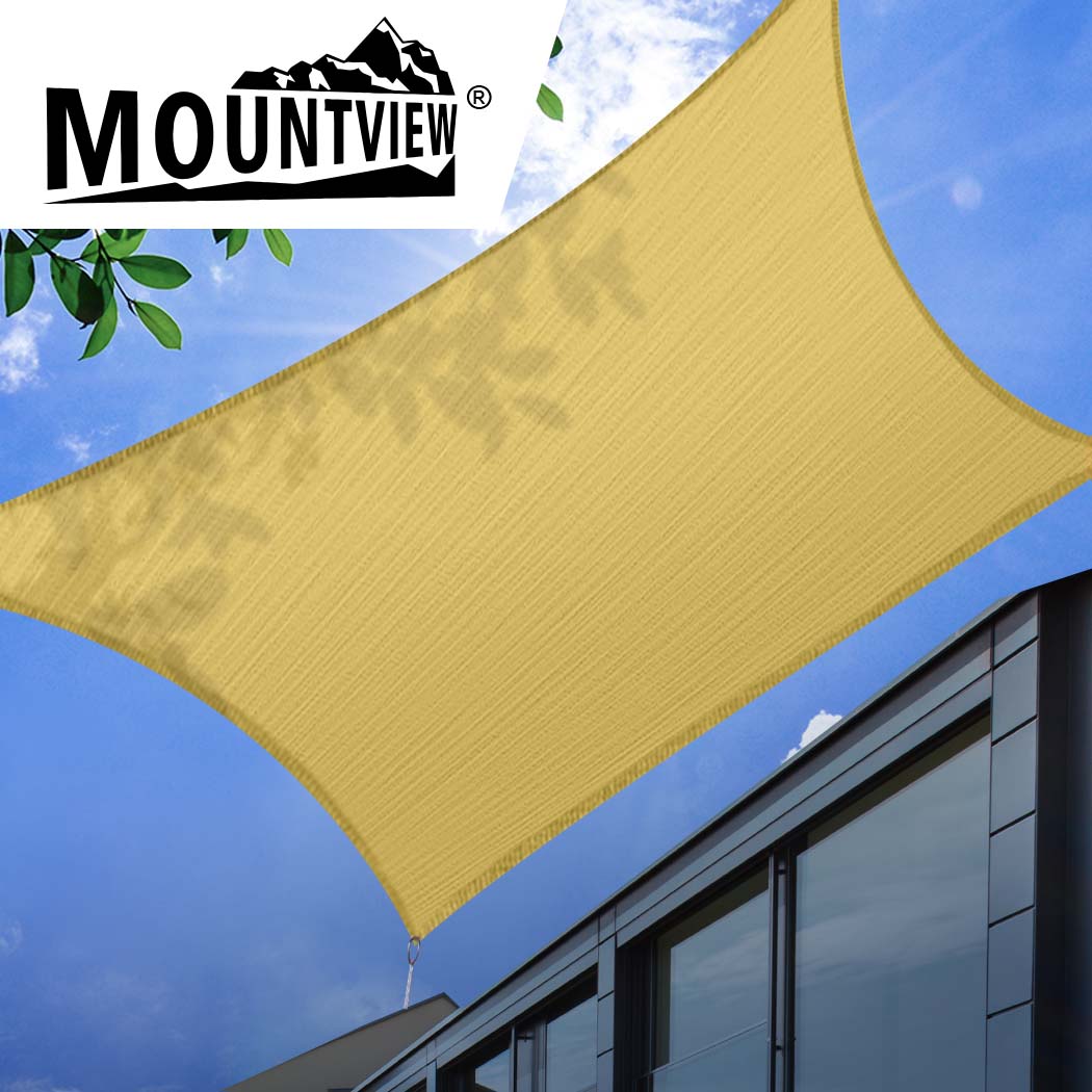 Mountview Sun Shade Sail Cloth Canopy Sand 180