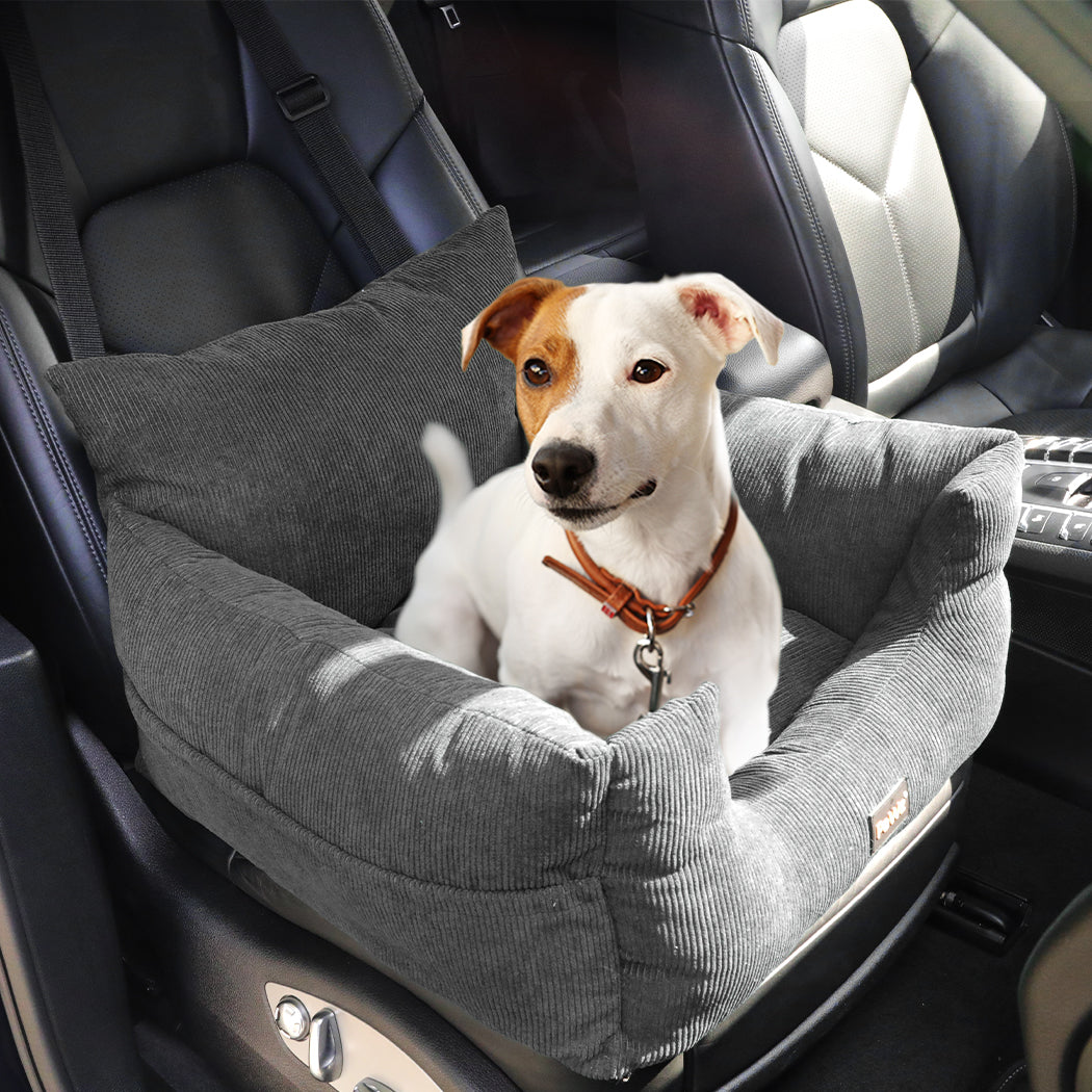 PaWz Pet Car Booster Seat Dog Protector M Grey Medium