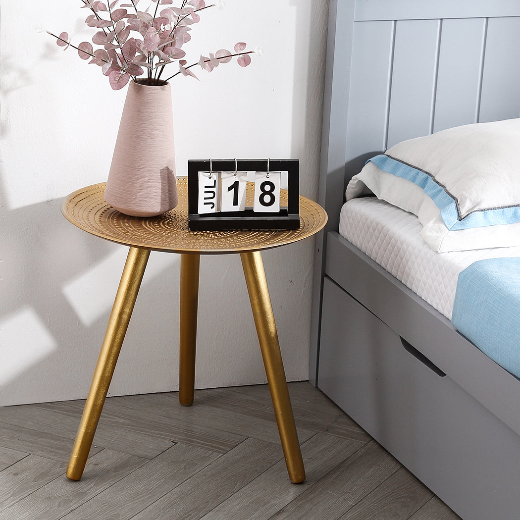 Levede Side Table Coffee Bedside End Golden