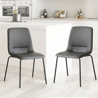 Levede Stackable Dining Chairs Kitchen Grey