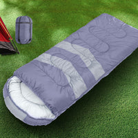 Mountview Single Sleeping Bag Bags Outdoor Grey