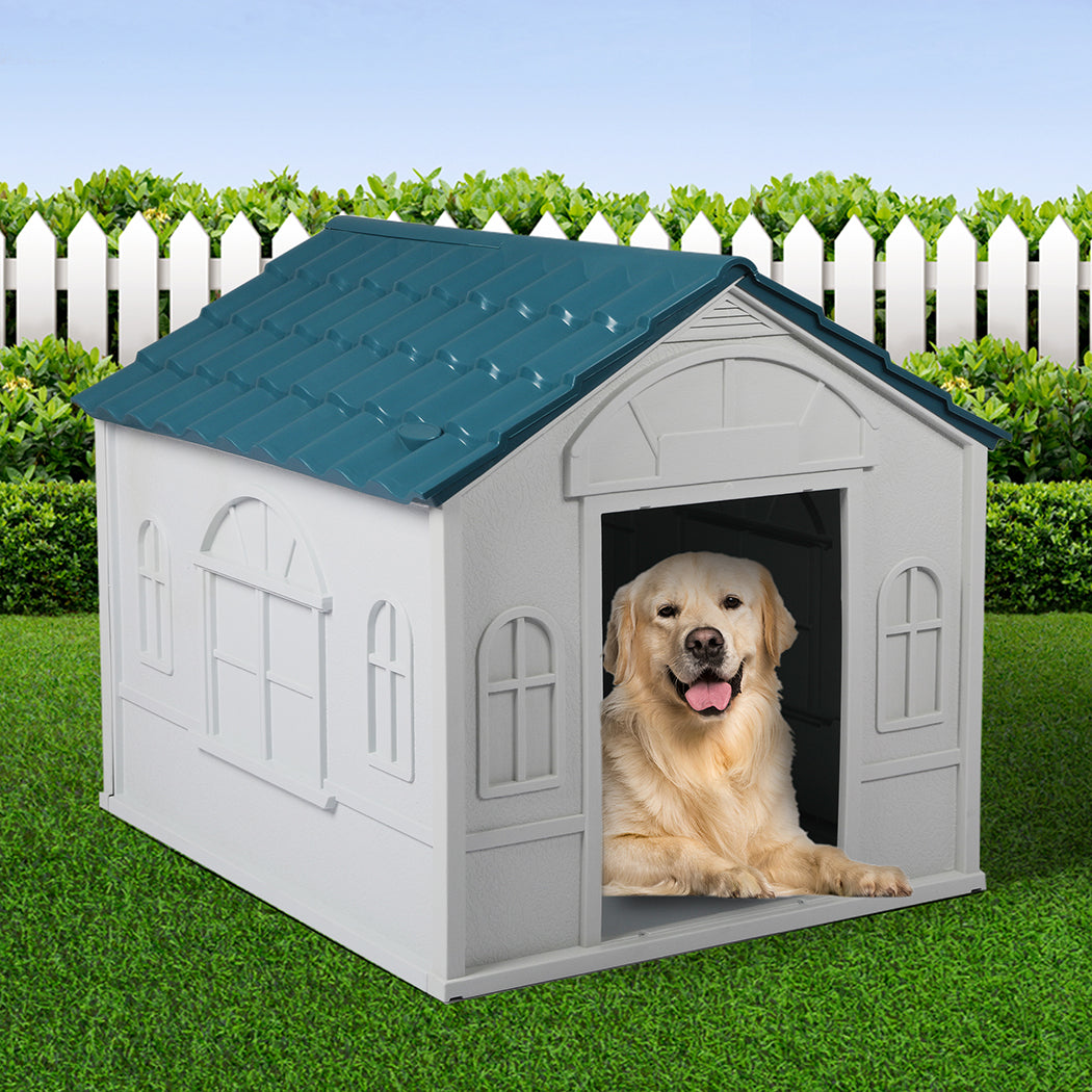 PaWz Dog Kennel Outdoor Indoor Pet Plastic XL Blue