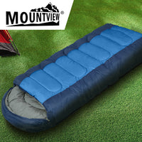Mountview Sleeping Bag Outdoor Camping Blue