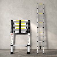 Traderight Multipurpose Ladder Telescopic 3.2M Silver 3.2 Meter