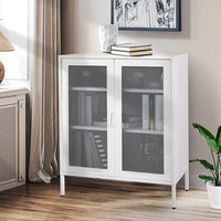 Levede Storage Cabinet Steel Kitchen White