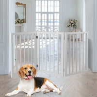 Wooden Pet Gate Dog Fence Retractable White 2000x 3MM